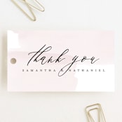"Painterly" - Wedding Favor Tags in Blush by Kelly Schmidt - Front