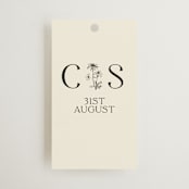 "Floral Emblem" - Wedding Favor Tags in Cream by Baumbirdy - Front