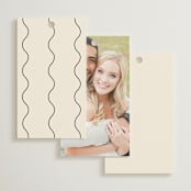 "Floral Emblem" - Wedding Favor Tags in Cream by Baumbirdy - Back of Card Options