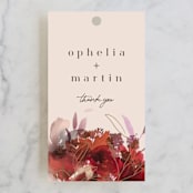"Autumn Hymnal" - Wedding Favor Tags in Blush by Leah Bisch - Front