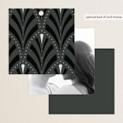"Framed Deco Elegance" - Wedding Favor Tags in Classic White by Kelly Schmidt - Back of Card Options