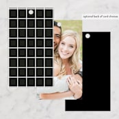 "Split Line" - Wedding Favor Tags in Black Tie by Amy Payne - Back of Card Options