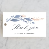 "Cascading Floral" - Wedding Favor Tags in Lagoon by Corinne Malesic - Front