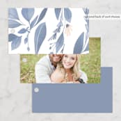 "Cascading Floral" - Wedding Favor Tags in Lagoon by Corinne Malesic - Back of Card Options