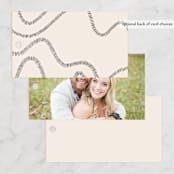 "Wavy" - Wedding Favor Tags in Jet by Jen Owens - Back of Card Options