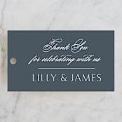 "Regal" - Wedding Favor Tags in Marine by Lauren Chism - Front
