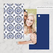 "watercolor tile" - Wedding Favor Tags in Cobalt by Katharine Watson - Back of Card Options