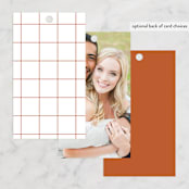 "Modern Ticket" - Wedding Favor Tags in Rust by Alethea and Ruth - Back of Card Options