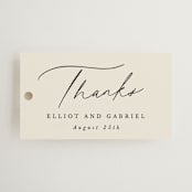 "Scripted Names" - Wedding Favor Tags in Ecru by Hooray Creative - Front