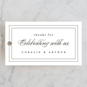 "Arcadia" - Wedding Favor Tags in Noir by Olivia Raufman - Front