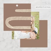"Minimalist Shapes" - Wedding Favor Tags in Natural by Heather Cairl - Back of Card Options