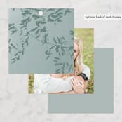 "Cascading Vine" - Wedding Favor Tags in Mist by Design Lotus - Back of Card Options