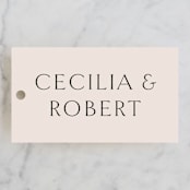 "Halcyon" - Wedding Favor Tags in Dove by Olivia Kanaley Inman - Front