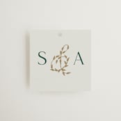 "Mountaintop" - Wedding Favor Tags in Evergreen by Paper Sun Studio - Front