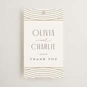 "Moderne" - Wedding Favor Tags in Alabaster by Pixel and Hank - Front