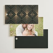 "Deco pattern" - Wedding Favor Tags in Onyx by Ana de Sousa - Back of Card Options