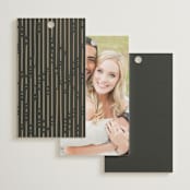 "Fringe" - Wedding Favor Tags in Midnight by Leah Bisch - Back of Card Options
