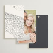 "Memo" - Wedding Favor Tags in Charcoal by Blustery August - Back of Card Options