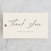 "Modernline" - Wedding Favor Tags in Cotton by April Astudillo - Front