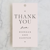 "Coco" - Wedding Favor Tags in Linen by Carly Reed Walker - Front