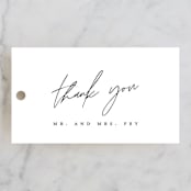 "Slate" - Wedding Favor Tags in Bridal Veil by Up Up Creative - Front
