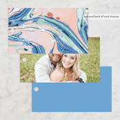 "Mod Marble" - Wedding Favor Tags in Maraschino by A Real Peach Studio - Back of Card Options