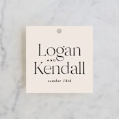 "Ivy" - Wedding Favor Tags in Ecru by Carly Reed Walker - Front
