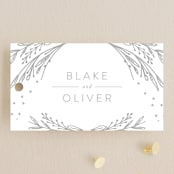 "Botanical Filigree" - Wedding Favor Tags in Ivory by Phrosné Barwood - Front