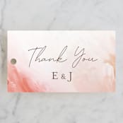 "Delicate brushstrokes" - Wedding Favor Tags in Blush by Lucrecia Caporale - Front