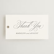 "When I Fall In Love" - Wedding Favor Tags in Snow Bright by Design Lotus - Front