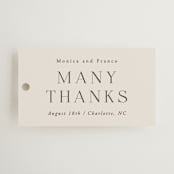 "And Centered" - Wedding Favor Tags in Cream by Hooray Creative - Front