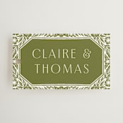 "Inlay Frame" - Wedding Favor Tags in Avocado by Katharine Watson - Front