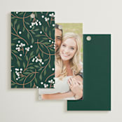 "Illuminated Storybook" - Wedding Favor Tags in Evergreen by Alethea and Ruth - Back of Card Options