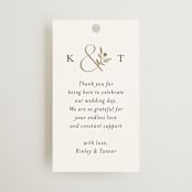 "Wildflower" - Wedding Favor Tags in Cotton by Jennifer Postorino - Front