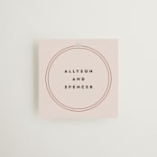 "Deco Band" - Wedding Favor Tags in Blush by Kindred Fields - Front