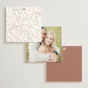 "Deco Band" - Wedding Favor Tags in Blush by Kindred Fields - Back of Card Options