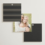 "Timeless Charm" - Wedding Favor Tags in Charcoal by Lucrecia Caporale - Back of Card Options