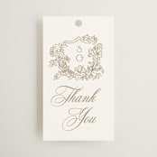 "Rococo" - Wedding Favor Tags in Pearl by Jenna Holcomb - Front