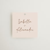 "Bella Bellissima" - Wedding Favor Tags in Blush by Ani Somi - Front