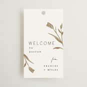 "Perennial" - Wedding Favor Tags in Cotton by Amy Kross - Front