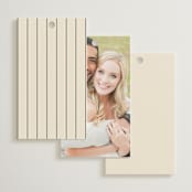 "Bow Tie" - Wedding Favor Tags in Ivory by Baumbirdy - Back of Card Options