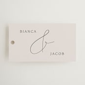 "Eloquent" - Wedding Favor Tags in Ivory by Angela Thompson - Front