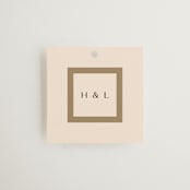 "Framed Photo" - Wedding Favor Tags in Latte by Stacy Maalouf - Front