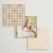 "Framed Photo" - Wedding Favor Tags in Latte by Stacy Maalouf - Back of Card Options
