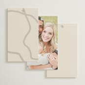 "Amara" - Wedding Favor Tags in Sand by Robert and Stella - Back of Card Options