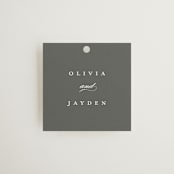 "raffiné" - Wedding Favor Tags in Obsidian by Benita Crandall - Front