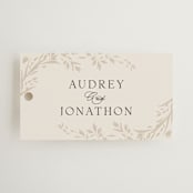 "Trailing Vines" - Wedding Favor Tags in Almond by Erin L. Wilson - Front
