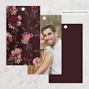"Verdigris" - Wedding Favor Tags in Rose by Susan Moyal - Back of Card Options