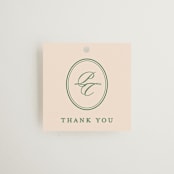 "Scripted" - Wedding Favor Tags in Emerald by Creo Study - Front