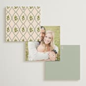 "Scripted" - Wedding Favor Tags in Emerald by Creo Study - Back of Card Options